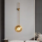 Contemporary Gold Circular LED Wall Sconce Light Image - 4