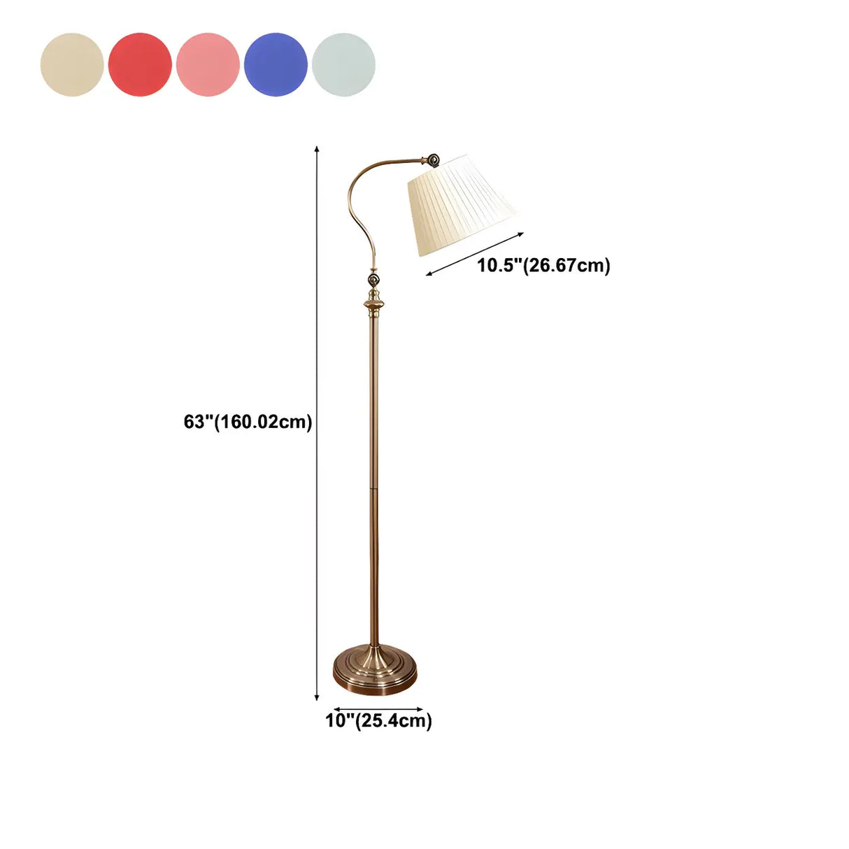 Contemporary Gold Dome Metal Living Room Floor Lamp 