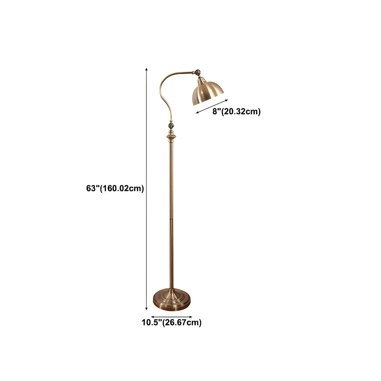 Contemporary Gold Dome Metal Living Room Floor Lamp Image - 23