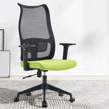 Contemporary Green Mesh Ergonomic Office Chair with Armrests Image - 1