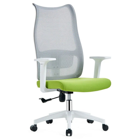 Contemporary Green Mesh Ergonomic Office Chair with Armrests Image - 9
