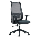 Contemporary Green Mesh Ergonomic Office Chair with Armrests Image - 3