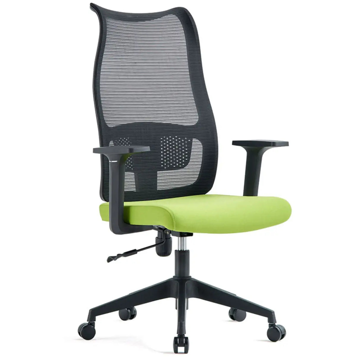 Contemporary Green Mesh Ergonomic Office Chair with Armrests Image - 4