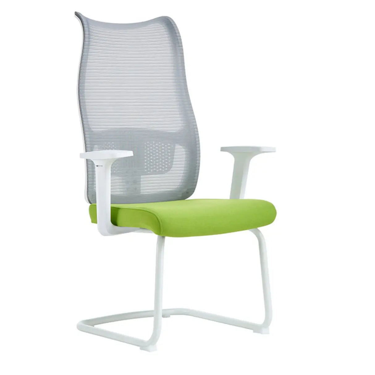 Contemporary Green Mesh Ergonomic Office Chair with Armrests Image - 13