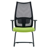 Contemporary Green Mesh Ergonomic Office Chair with Armrests Image - 6