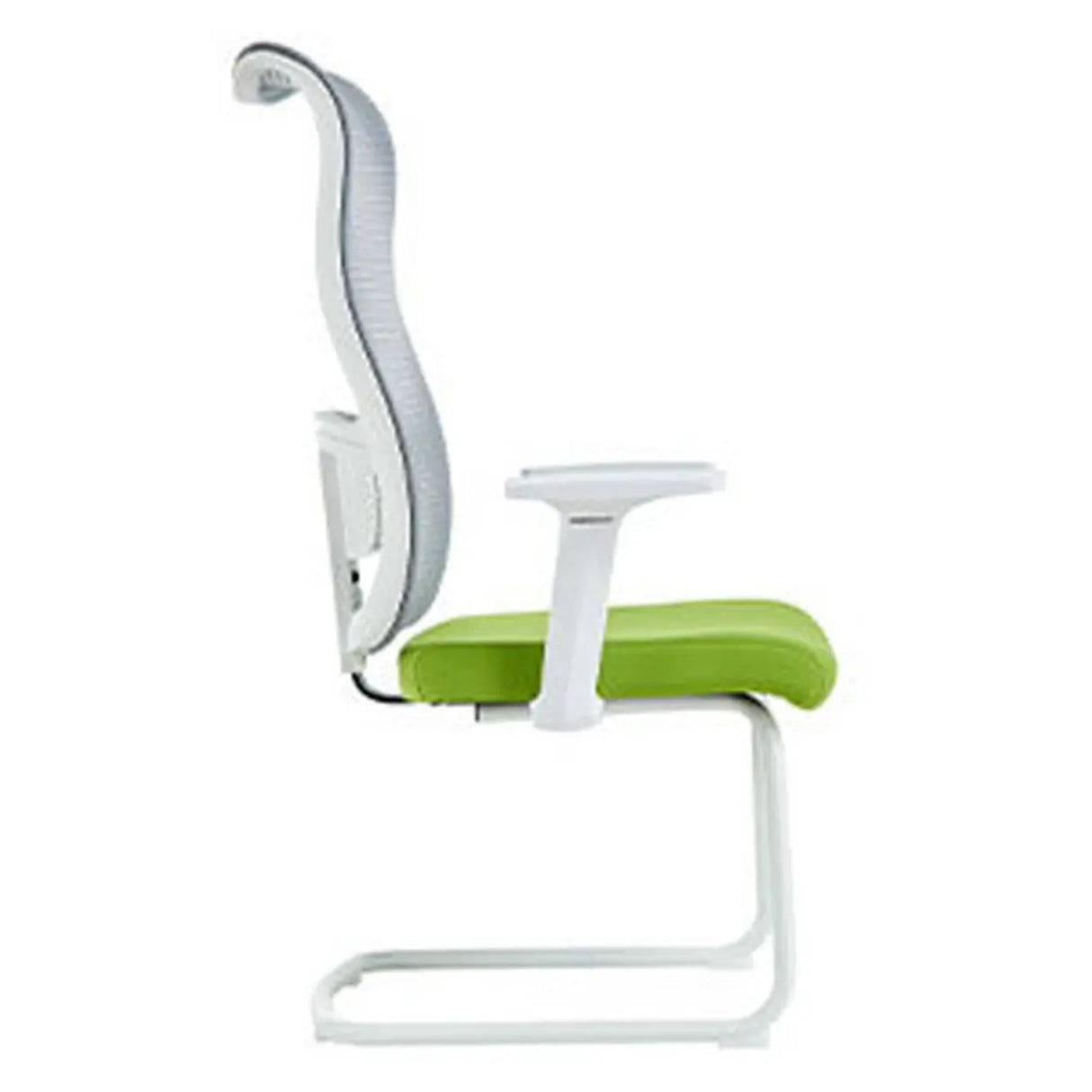 Contemporary Green Mesh Ergonomic Office Chair with Armrests Image - 7