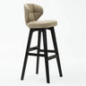 Contemporary Green Upholstered Bucket Bar Stools with Backrest Image - 19