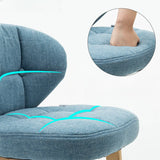 Contemporary Green Upholstered Bucket Bar Stools with Backrest Image - 9