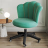 Contemporary Grey Swivel Velvet Adjustable Office Chair Image - 16