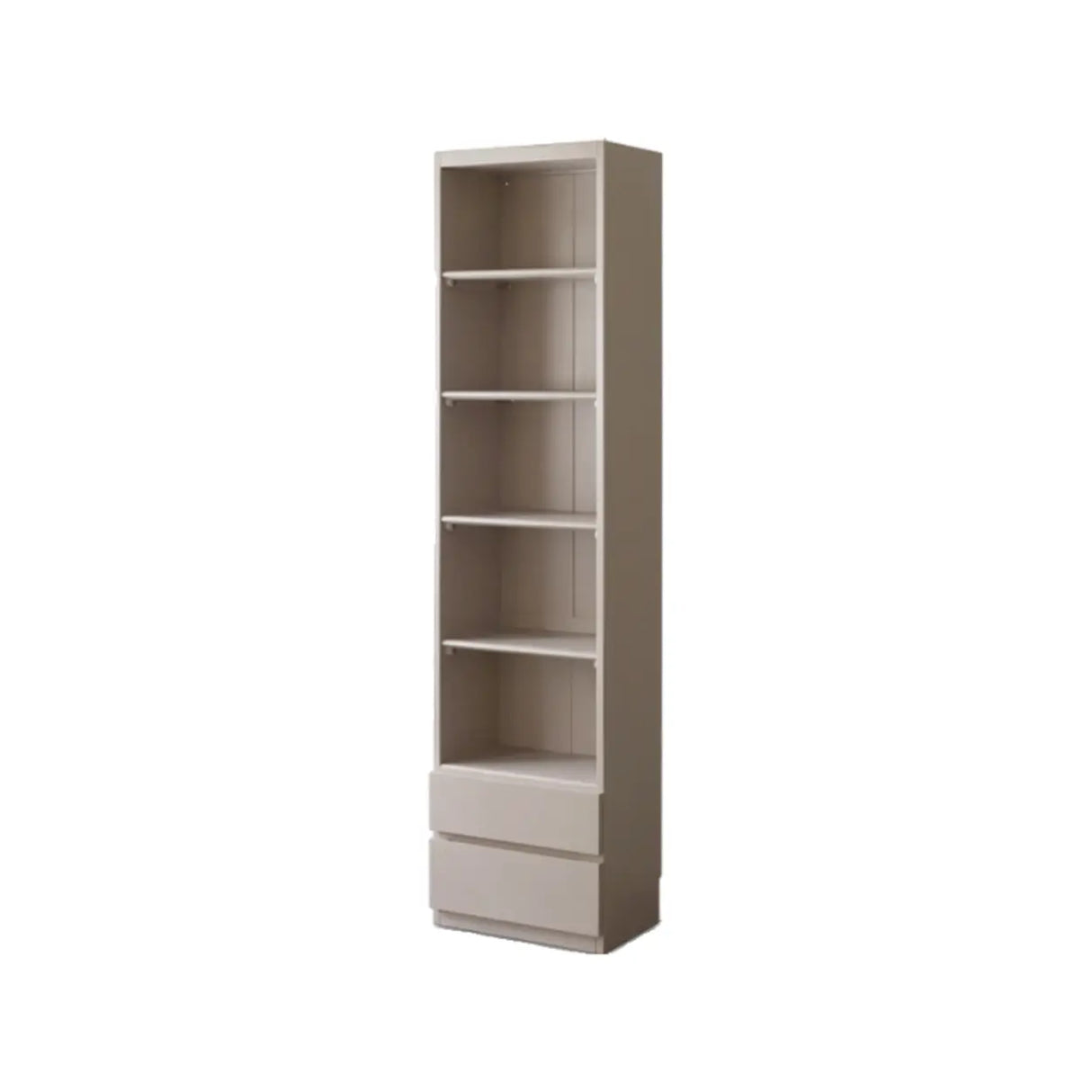 Contemporary Grey Vertical Glass Doors Timber Bookcase Image - 13