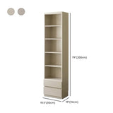 Contemporary Grey Vertical Glass Doors Timber Bookcase #size