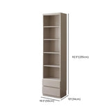 Contemporary Grey Vertical Glass Doors Timber Bookcase Image - 20