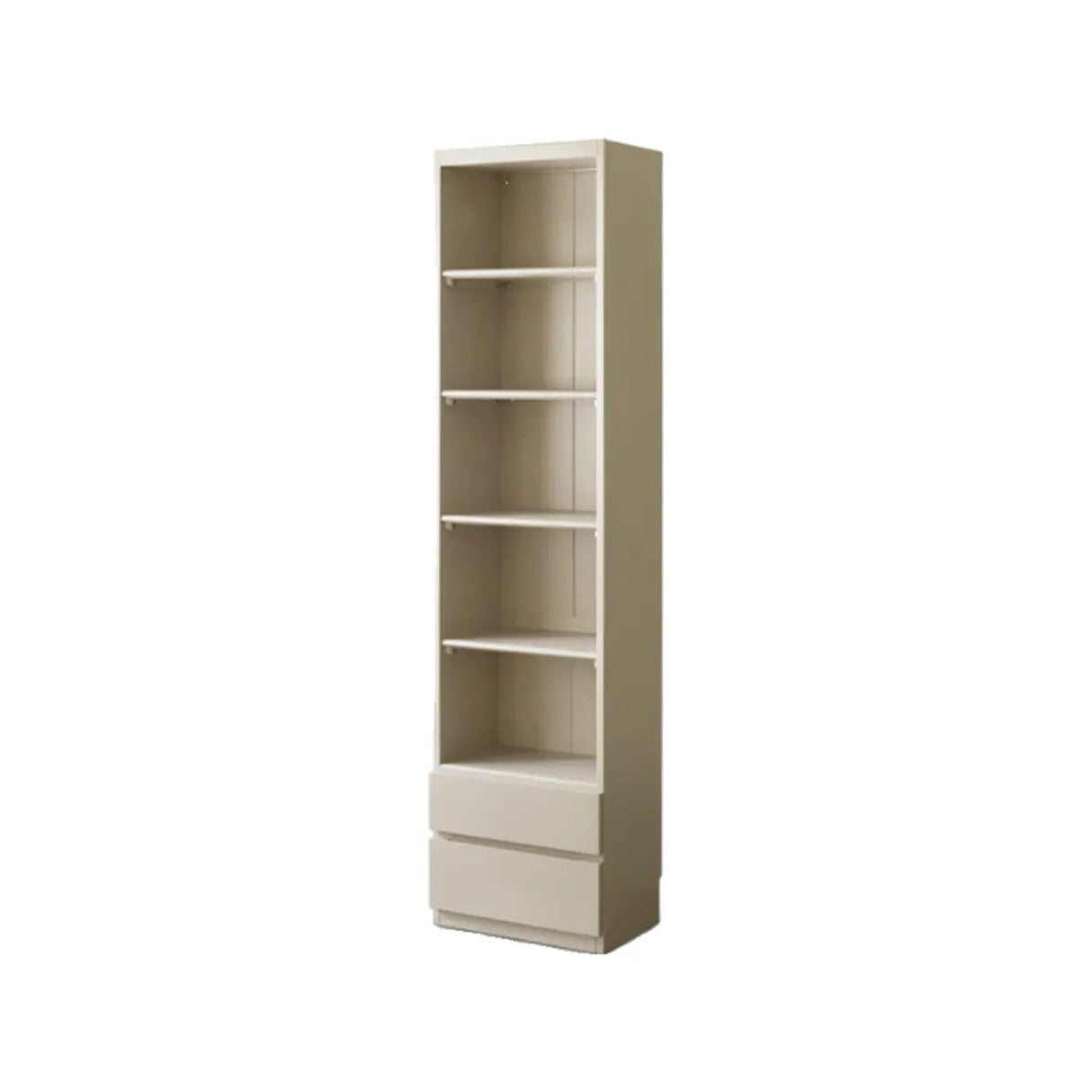 Contemporary Grey Vertical Glass Doors Timber Bookcase Image - 3