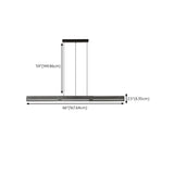 Contemporary Hammered Metal Linear LED Pendant Light Image - 11