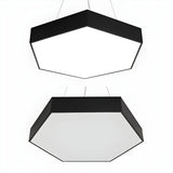 Contemporary Hexagon Metal Black Indoor Pendant Light Image - 10