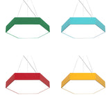 Contemporary Hexagon Metal Black Indoor Pendant Light Image - 2
