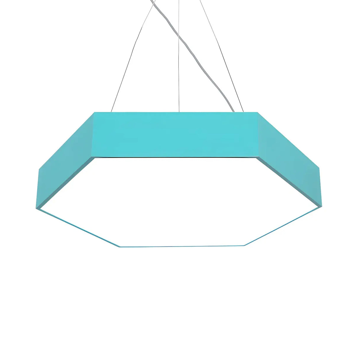 Contemporary Hexagon Metal Black Indoor Pendant Light Image - 5