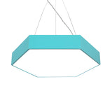 Contemporary Hexagon Metal Black Indoor Pendant Light Image - 5