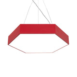 Contemporary Hexagon Metal Black Indoor Pendant Light Image - 6