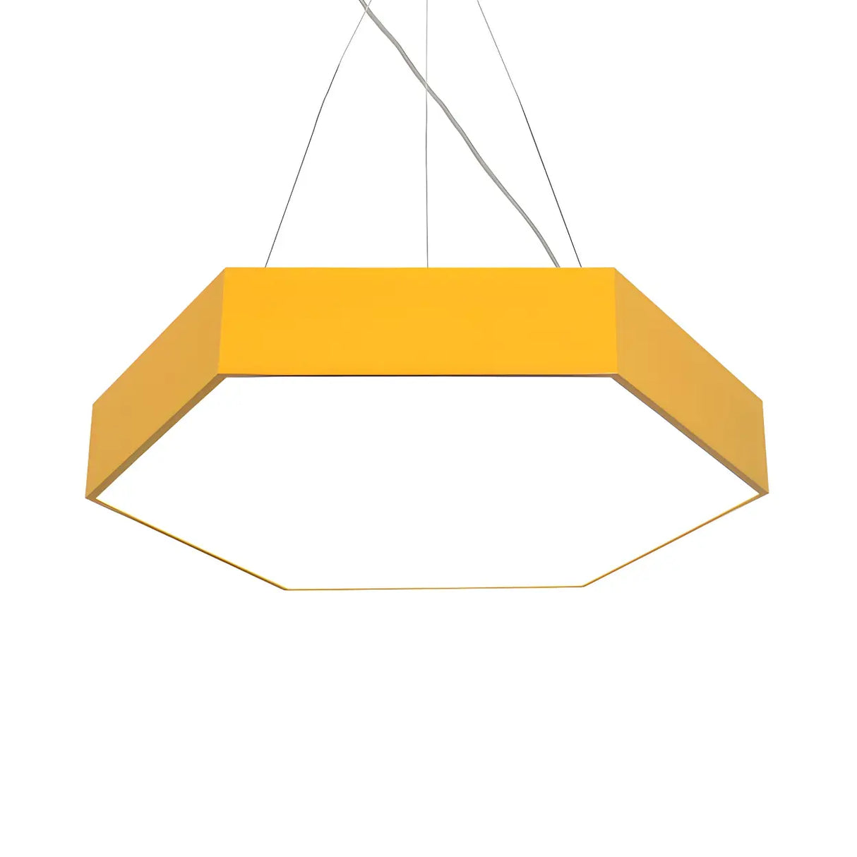 Contemporary Hexagon Metal Black Indoor Pendant Light Image - 7