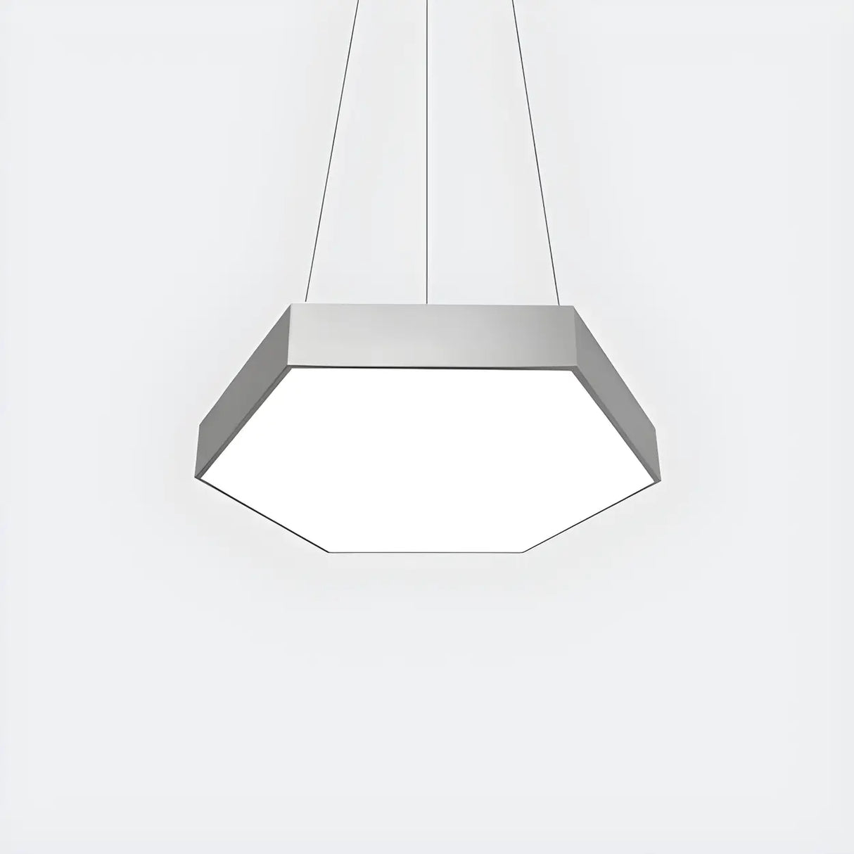Contemporary Hexagon Metal Black Indoor Pendant Light Image - 16