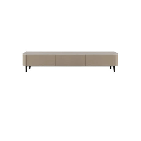 Contemporary Khaki Stone Long TV Stand with Drawers Image - 2