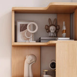 Contemporary L-Shaped Wood Corner Display Bookcase Image - 10