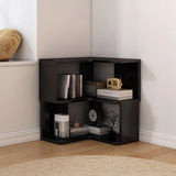 Contemporary L-Shaped Wood Corner Display Bookcase Image - 15