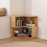 Contemporary L-Shaped Wood Corner Display Bookcase Image - 20