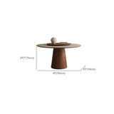 Contemporary Lazy Susan Rotating Tray Round Dining Table Image - 16