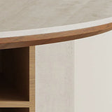 Contemporary Lazy Susan Rotating Tray Round Dining Table Image - 6