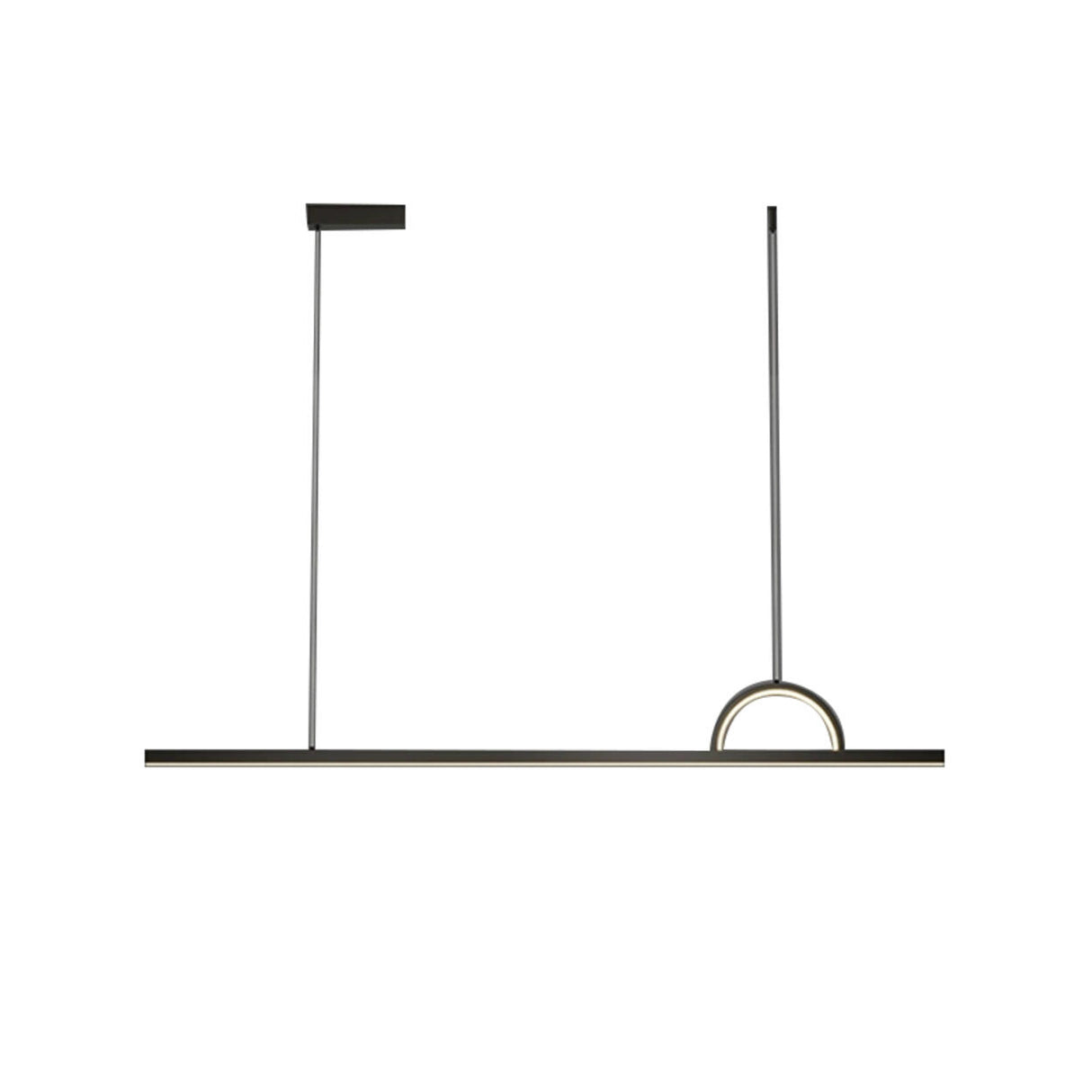 Contemporary Linear and Arch Island Pendant Light Image - 5