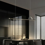 Contemporary Linear and Arch Island Pendant Light Image - 9