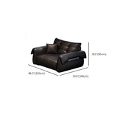 Contemporary Living Room Black Leather Reception Sofa Image - 10