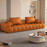Contemporary Long Curved Fabric Standard Beige Sofa Image - 11