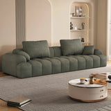 Contemporary Long Curved Fabric Standard Beige Sofa Image - 2