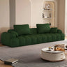 Contemporary Long Curved Fabric Standard Beige Sofa Image - 22