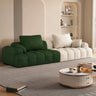 Contemporary Long Curved Fabric Standard Beige Sofa Image - 23