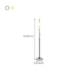 Contemporary Marble Base 6-Light Bubble Floor Lamp #size