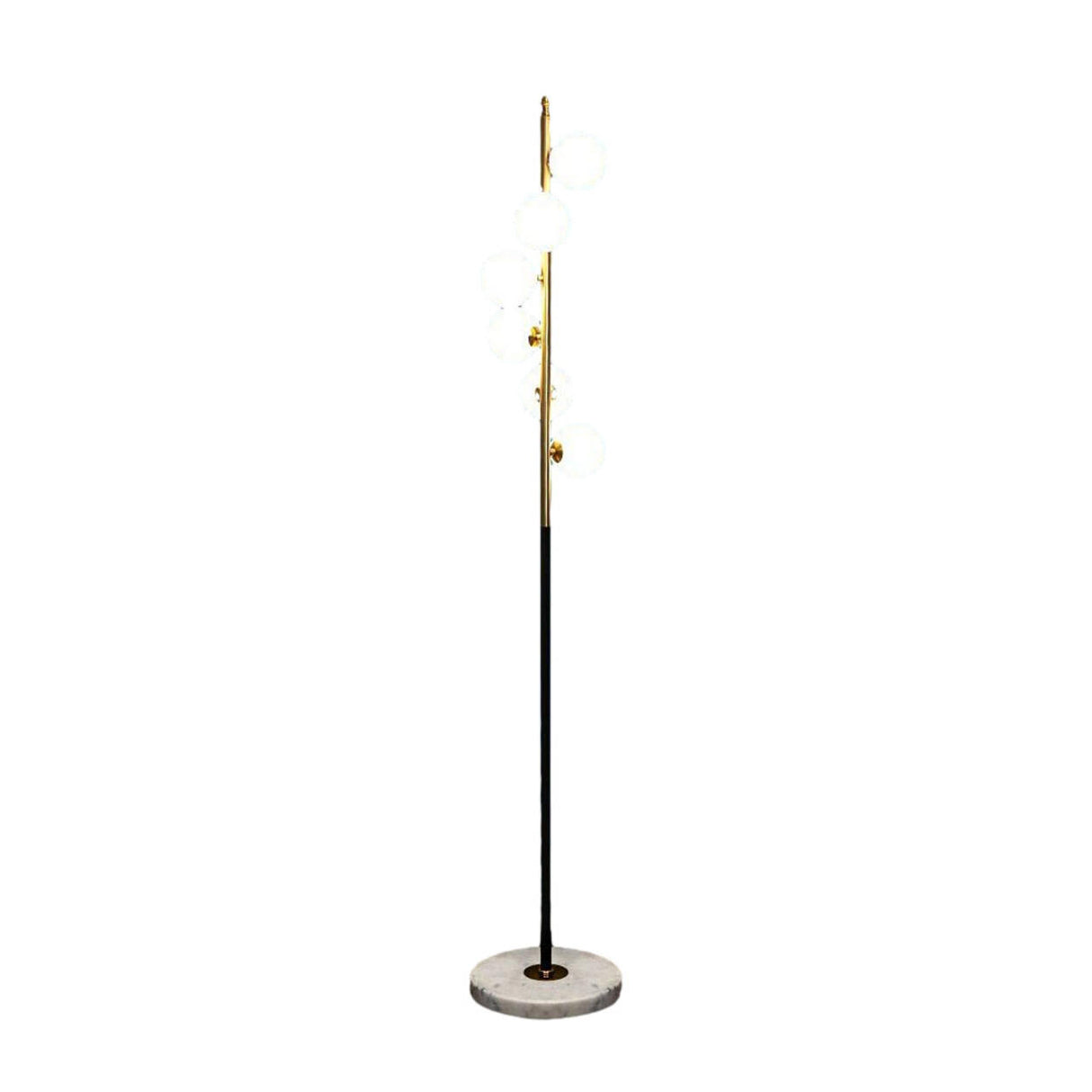 Contemporary Marble Base 6-Light Bubble Floor Lamp Image - 7