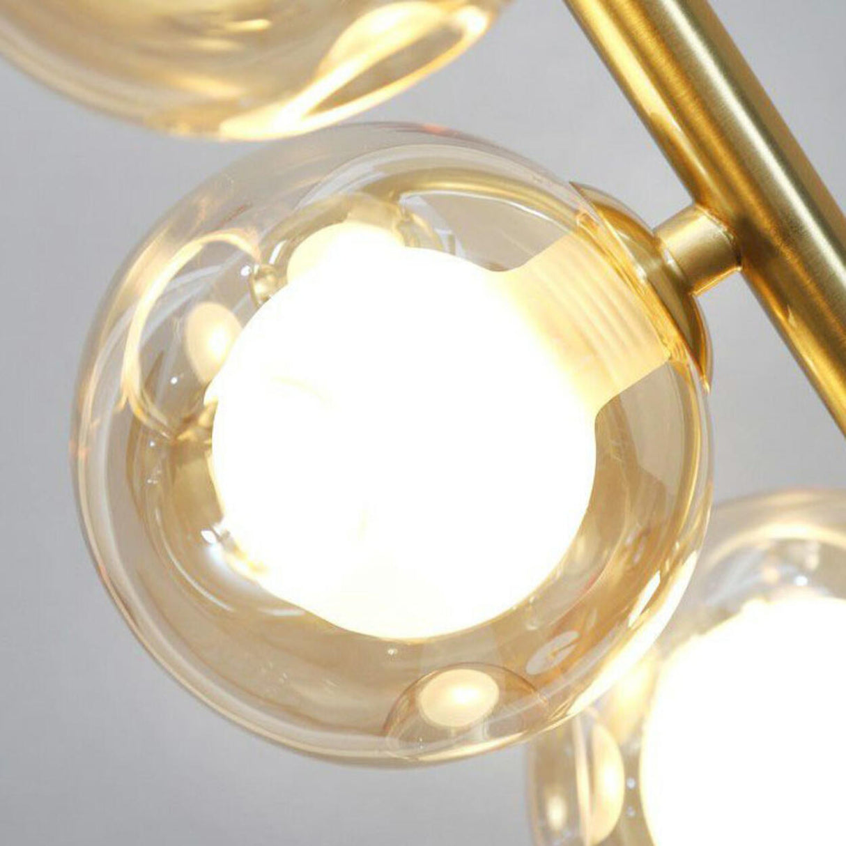 Contemporary Marble Base 6-Light Bubble Floor Lamp Image - 8