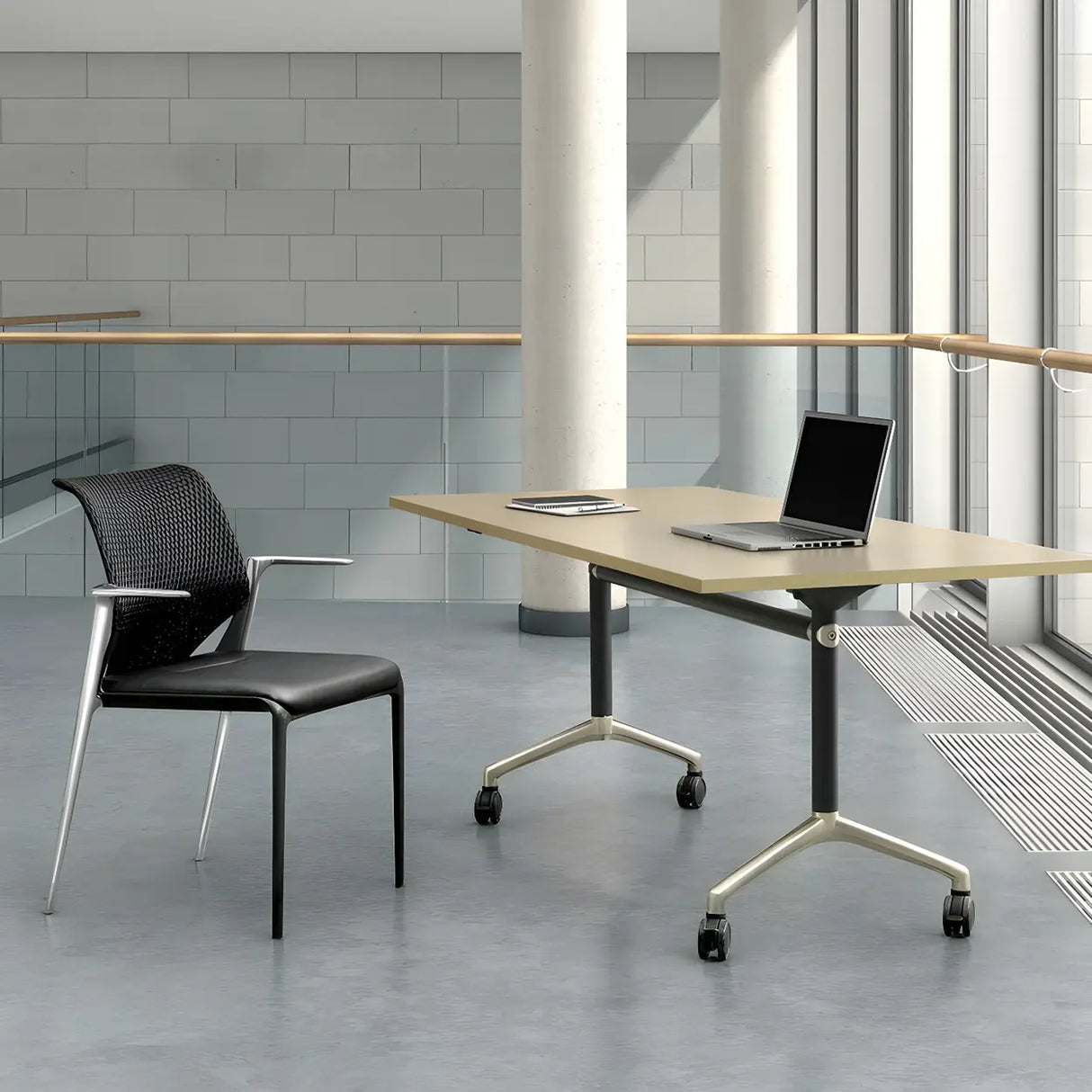 Contemporary Mesh Metal Task Office Black Chairs Image - 1