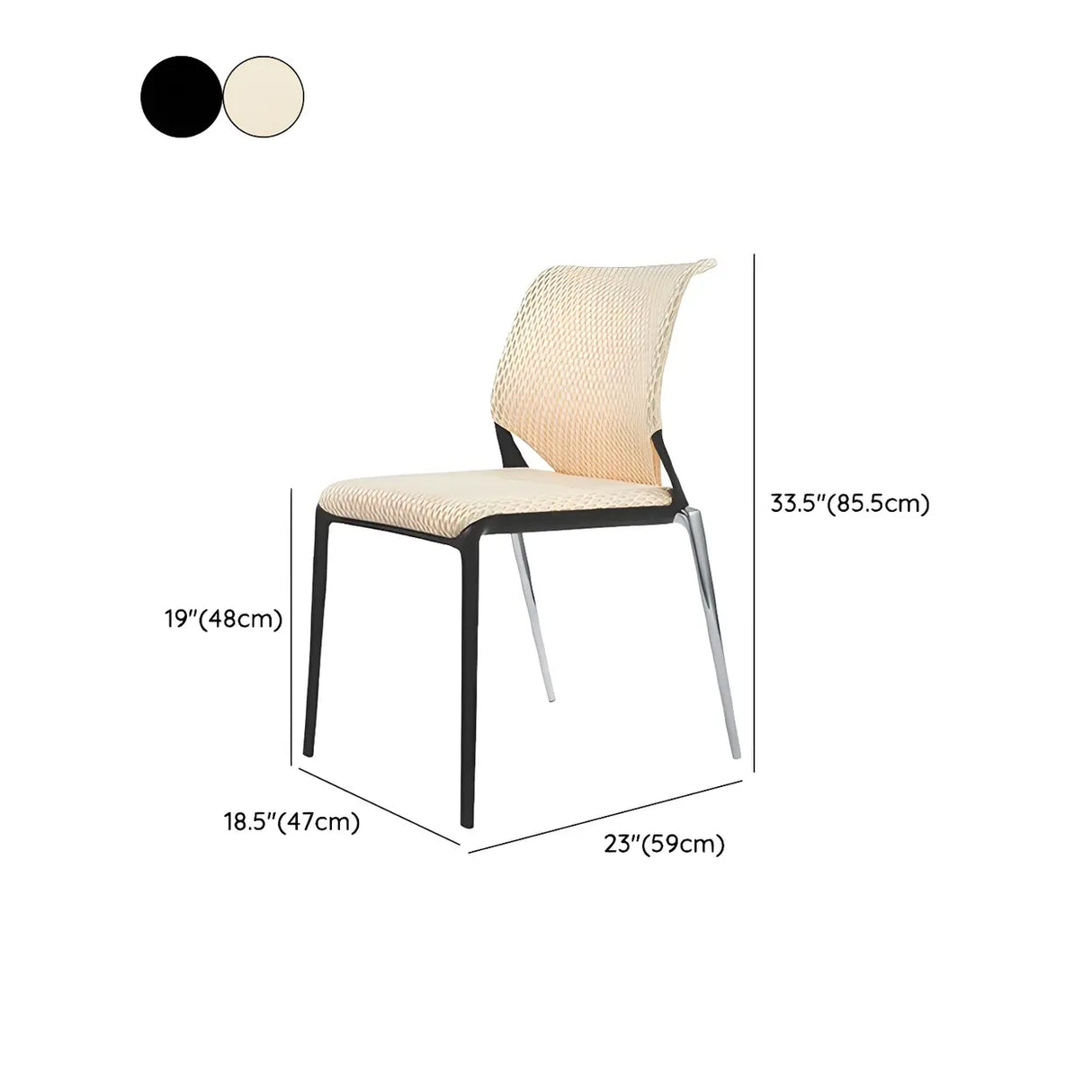 Contemporary Mesh Metal Task Office Black Chairs Image - 11