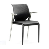 Contemporary Mesh Metal Task Office Black Chairs Image - 2