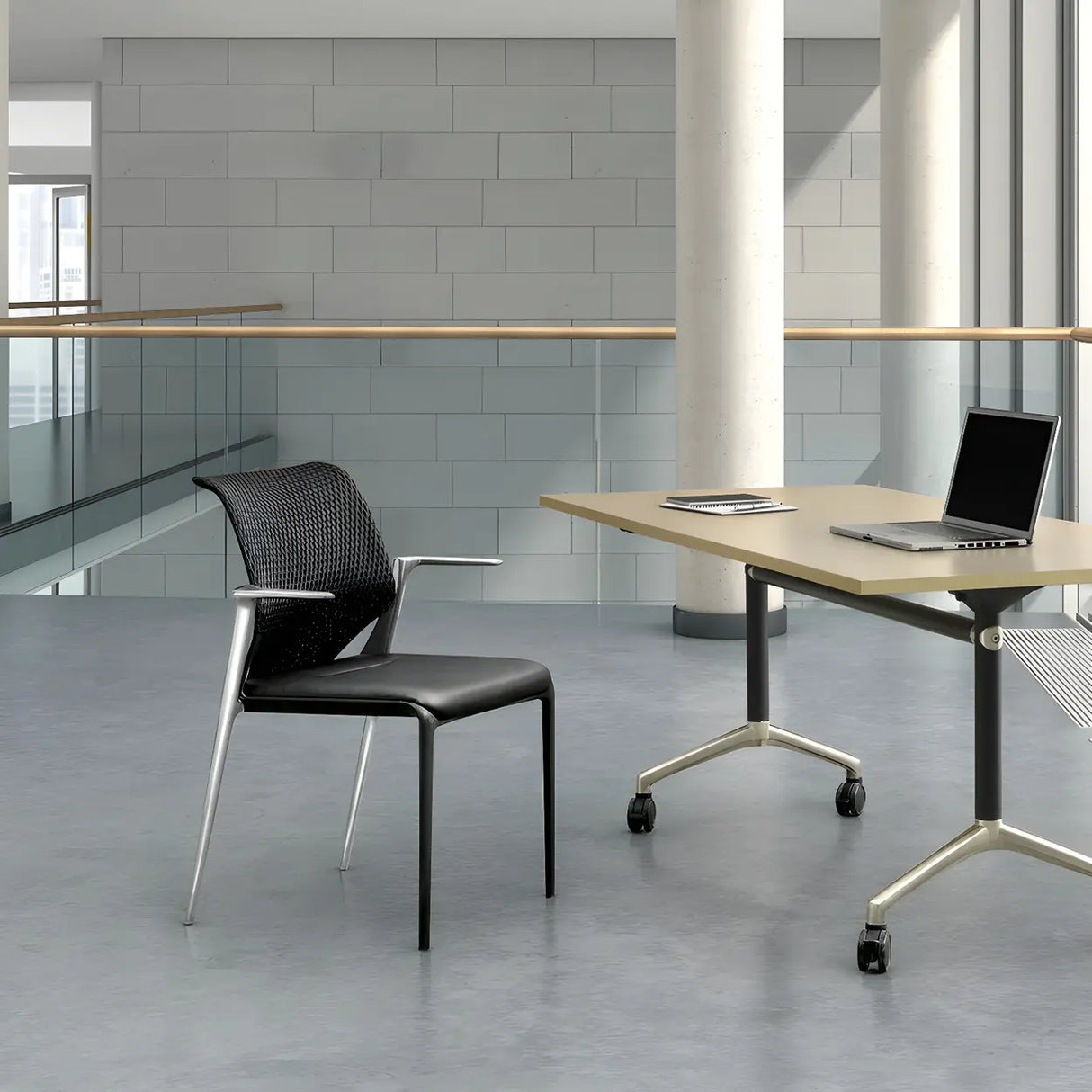 Contemporary Mesh Metal Task Office Black Chairs Image - 6