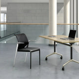 Contemporary Mesh Metal Task Office Black Chairs Image - 6