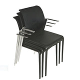 Contemporary Mesh Metal Task Office Black Chairs Image - 9