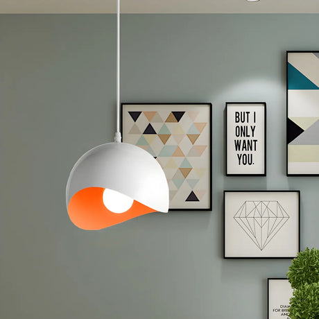 Contemporary Metal Dome-Shaped LED Pendant Light Image - 1