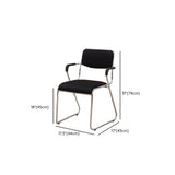 Contemporary Metal Frame Black Leather Task Office Chair Image - 15