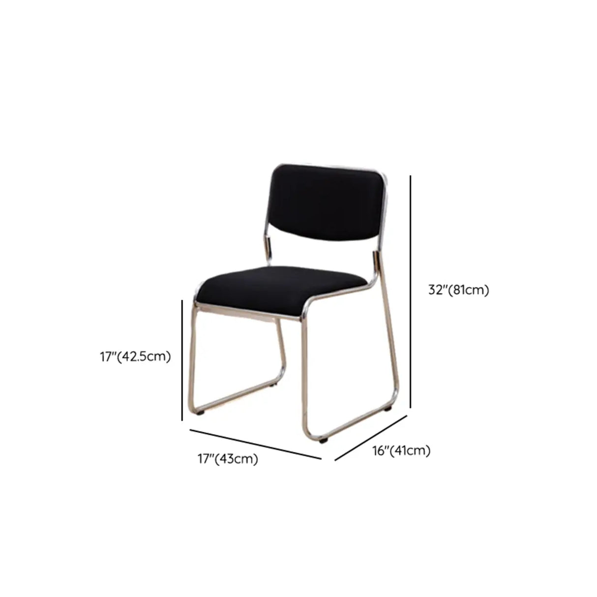 Contemporary Metal Frame Black Leather Task Office Chair Image - 16